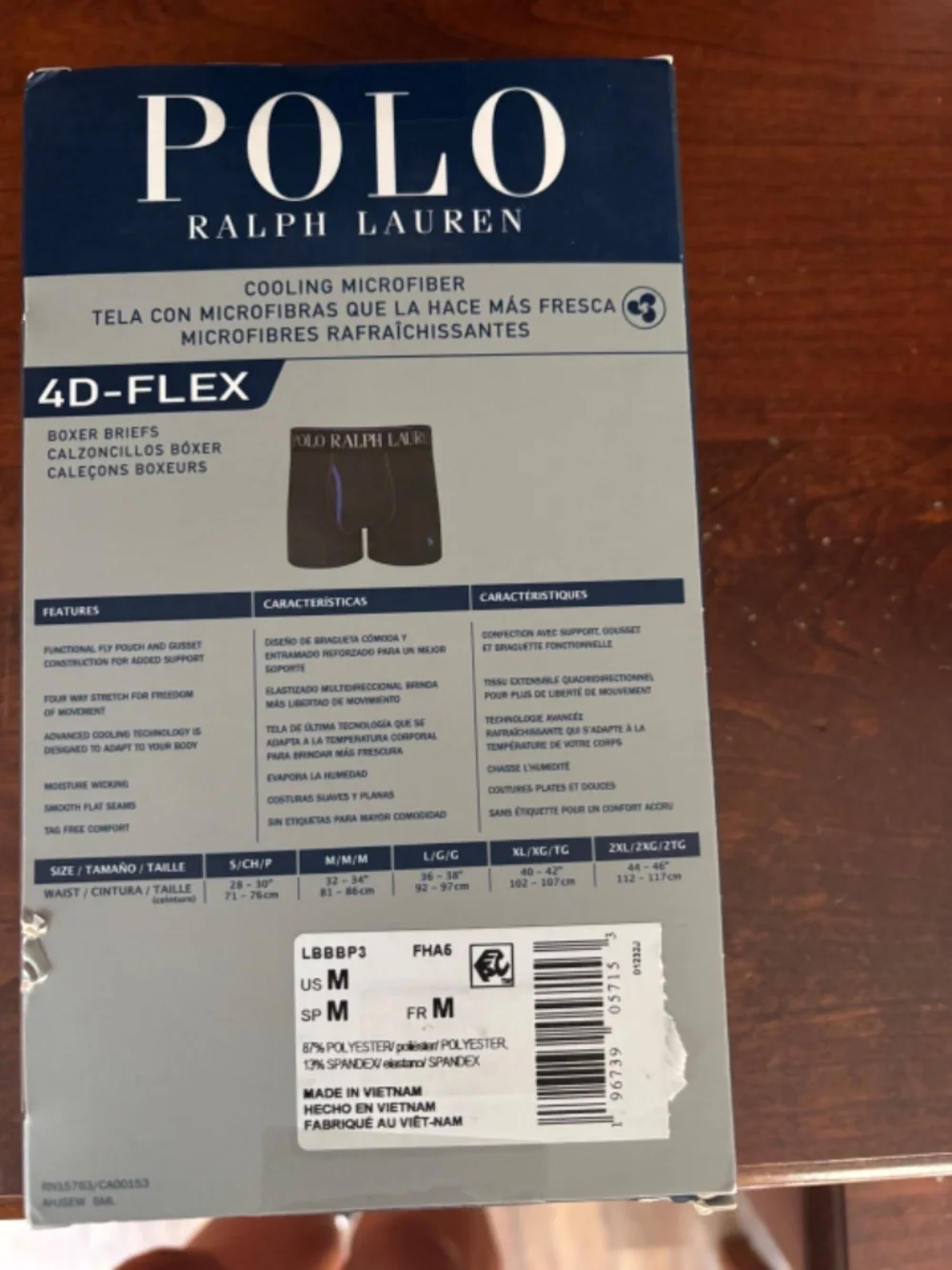 NEW MENS POLO RALPH LAUREN 4D-FLEX COOLING MICROFIBER BOXER BRIEFS MEDIUM